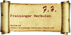 Freisinger Herkules névjegykártya